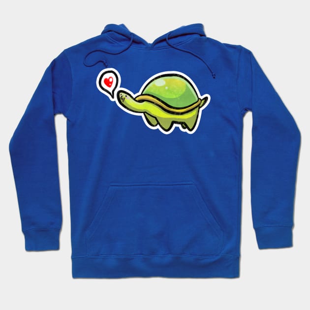 Green Love Turtle Hoodie by saradaboru